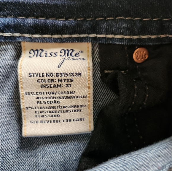 Miss Me Skinny Standard Size 28 Inseam 31 - Picture 3 of 8